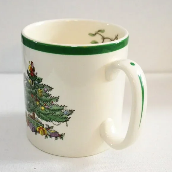 Pair Of Spode Christmas Tree Mugs Made In England Spode Christmas Tree Series - Picture 3 of 7
